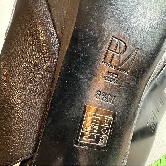 Pelle Moda Peep Toe Platform Heels Elastic Criss Cross Straps Black Size 8.5 - Picture 9 of 11